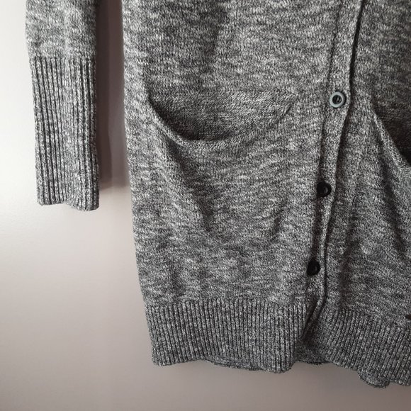 O'Neil Heather Grey Cotton Long Boyfriend Fit Cardigan XS - Picture 4 of 12